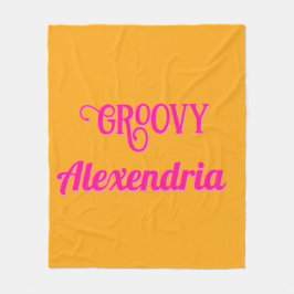 Manta Polar Rosa caliente y Naranja personalizado