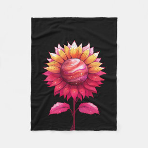 Manta Polar Rosa celeste-negro