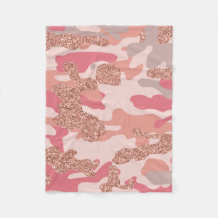 Manta Polar Rosa de camuflaje Oro Rubor Modelo de ejército de