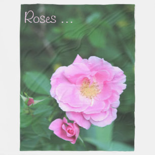 Manta Polar Rosa de jardín rosado