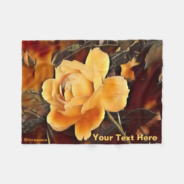 Manta Polar Rosa de llama (Frente (Horizontal))