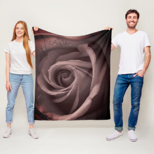 Manta Polar Rosa de Rubor Vintage personalizado