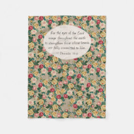 Manta Polar Rosa floral Biblia contra escrituras cristianas