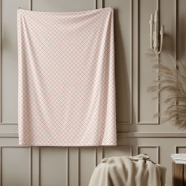 Manta Polar Rosa Gold Tartan Blanket para un confort elegante