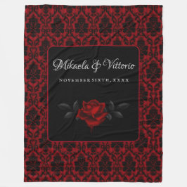 Manta Polar Rosa gótico oscuro Boda