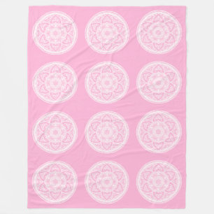 Manta Polar Rosa Mandala