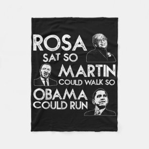 Manta Polar Rosa Martin Obama Historia Negra Afroamericana M