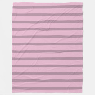 Manta Polar Rosa Mauve Rayado Moderno