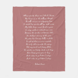 Manta Polar Rosa Polvorienta Poema Personalizado Canción Letra