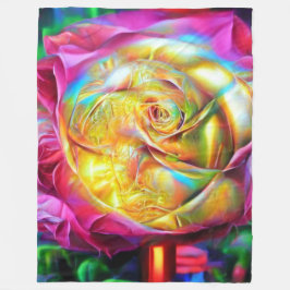 Manta Polar Rosa psicodélico arcoiris