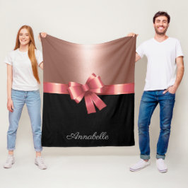 Manta Polar Rosa Relieve metalizado y reverencia