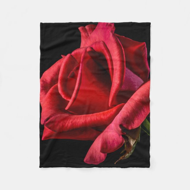 Manta Polar Rosa roja contra fondo negro (Anverso)