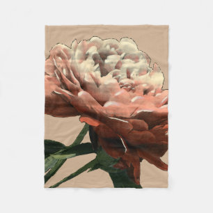 Manta Polar Rosa roja de rubí con acentos blancos