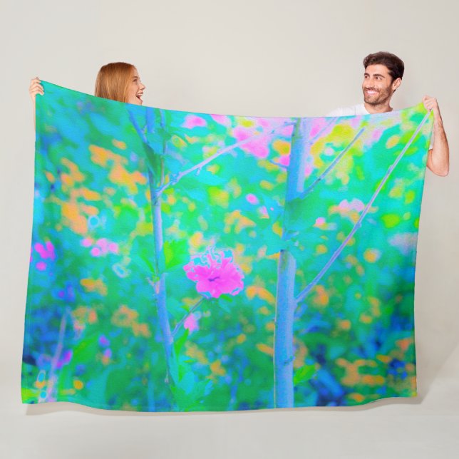 Manta Polar Rosa rosa de Sharon Impresionante paisaje azul (In situ)