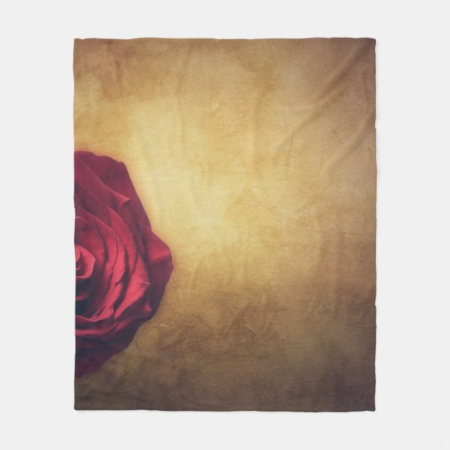 Manta Polar Rosa rosa florecimiento abstracto romántico (Anverso)