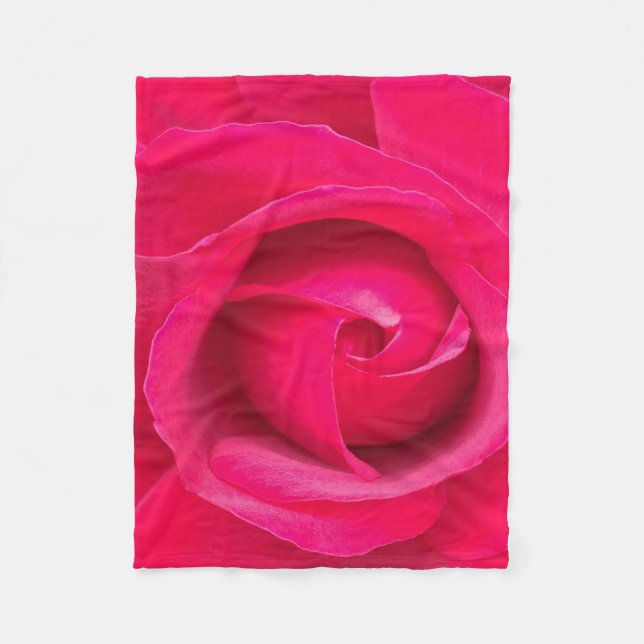 Manta Polar Rosa Rosa Roja Romántica (Anverso)
