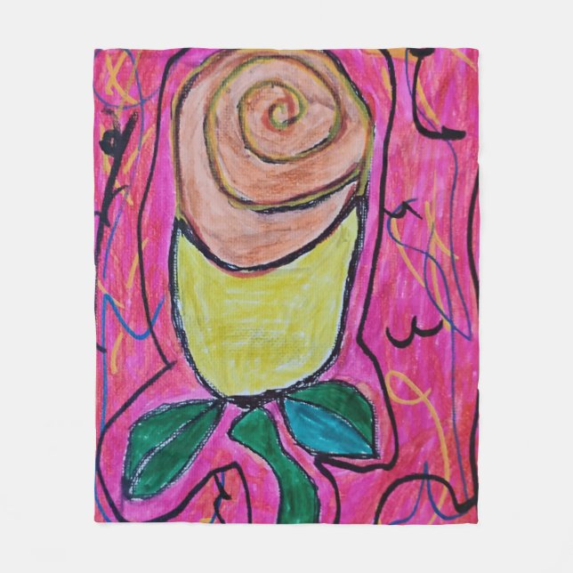 Manta Polar Rosa salvaje (Anverso)