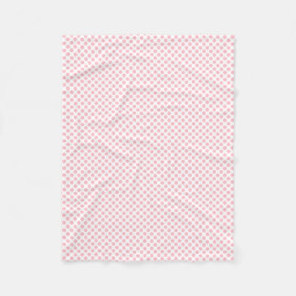 Manta Polar Rosa sobre puntos de polka de pequeño tamaño blanc
