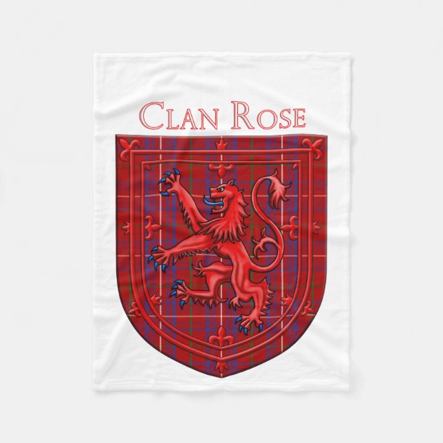 Manta Polar Rosa Tartan Scottish Plaid Lion Rampant (Anverso)