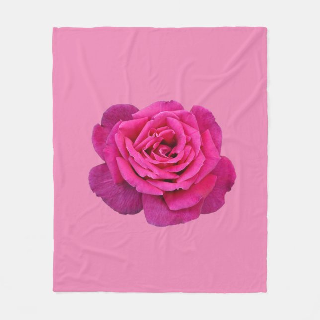 Manta Polar Rosa única rosa (Anverso)