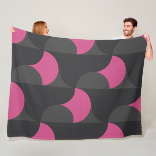 Manta Polar Rosa y gris de mediados del siglo XX