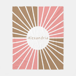 Manta Polar Rosa y marrón personalizados