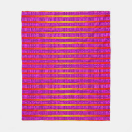 Manta Polar Rosa y Naranja, franjas y guarnición