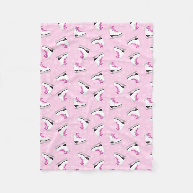 Manta Polar Rosado modelo del patinaje artístico (Anverso)