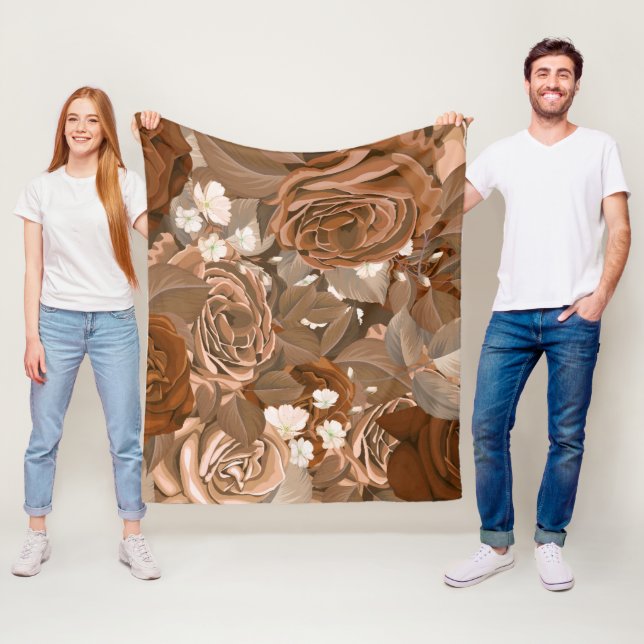 Manta Polar Rosas de acuarela 37 (In situ)