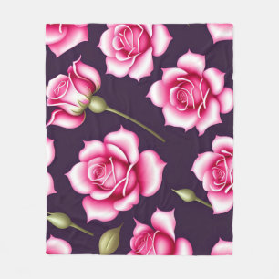 Manta Polar Rosas Día de San Valentín de patrón sin soldadura 