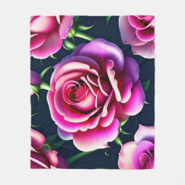 Manta Polar Rosas Día de San Valentín de patrón sin soldadura 