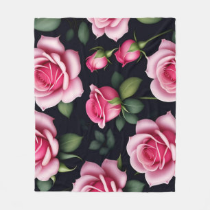 Manta Polar Rosas Día de San Valentín de patrón sin soldadura 