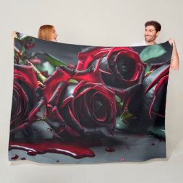 Manta Polar Rosas góticos