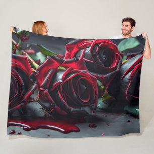 Manta Polar Rosas góticos