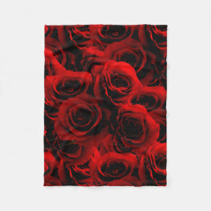 Manta Polar Rosas rojas oscuras para ti