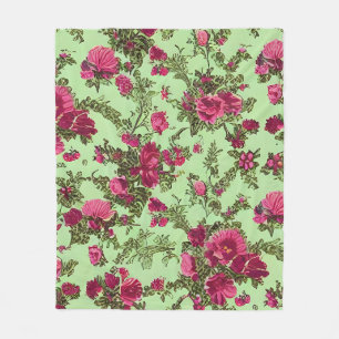 Manta Polar Rosas rosadas de Victoria