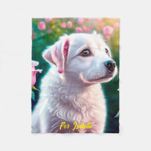 Manta Polar Rosas Y Hermosa Colección De Perros