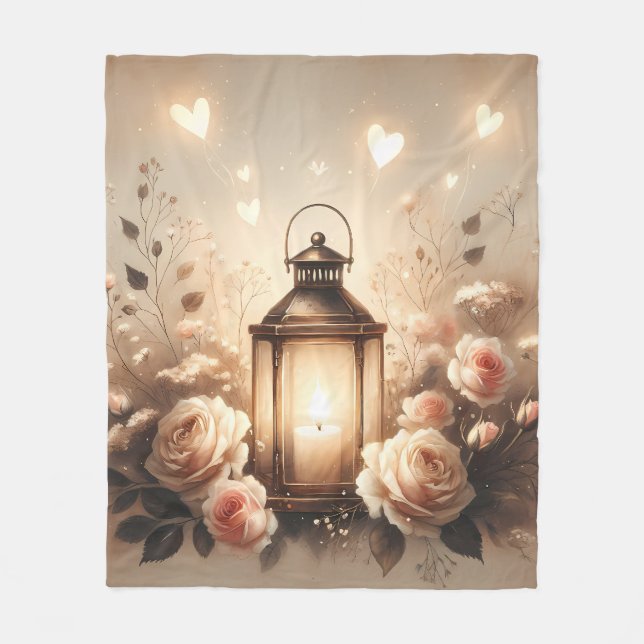 Manta Polar Rose Lantern Glow Bouquet (Anverso)