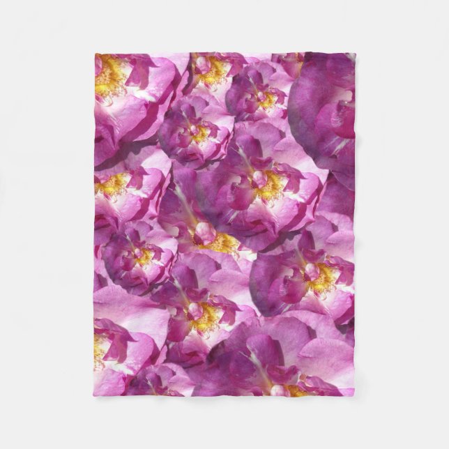 Manta Polar Roses rosados Foto Fleece Blanket, Pequeño (Anverso)