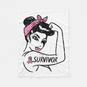 Manta Polar Rosie Riveter, superviviente del cáncer, Mujeres d