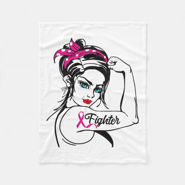 Manta Polar Rosie The Riveter Breast Cancer Awareness (Anverso)