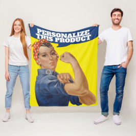 Manta Polar Rosie the Riveter fácil de personalizar