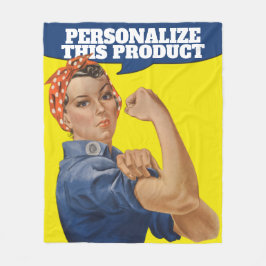 Manta Polar Rosie the Riveter fácil de personalizar