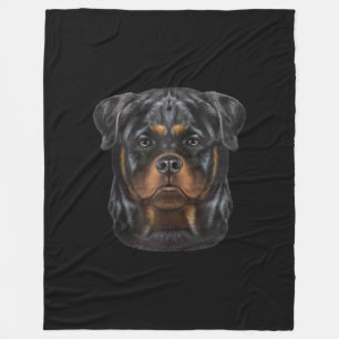 Manta Polar Rottweiler Dog Face Zip Hoodie