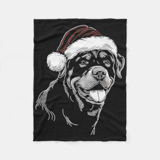Manta Polar Rottweiler Dog Santa Hat Christmas Xmas Pajama