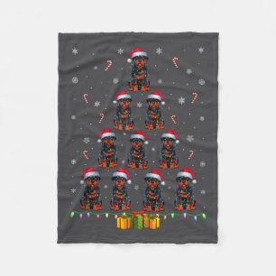 Manta Polar Rottweiler Dog Santa Hat Xmas Light Men Chris