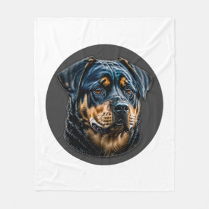 Manta Polar Rottweiler negro