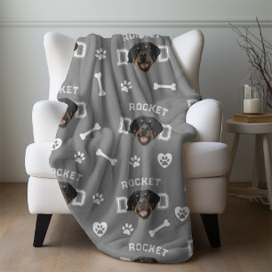 Manta Polar Rottweiller Dad, Grey Custom Name Repeat