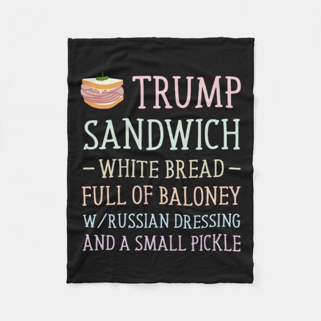 Manta Polar Rótulo anti sandwich de Trump es gracioso (Anverso)