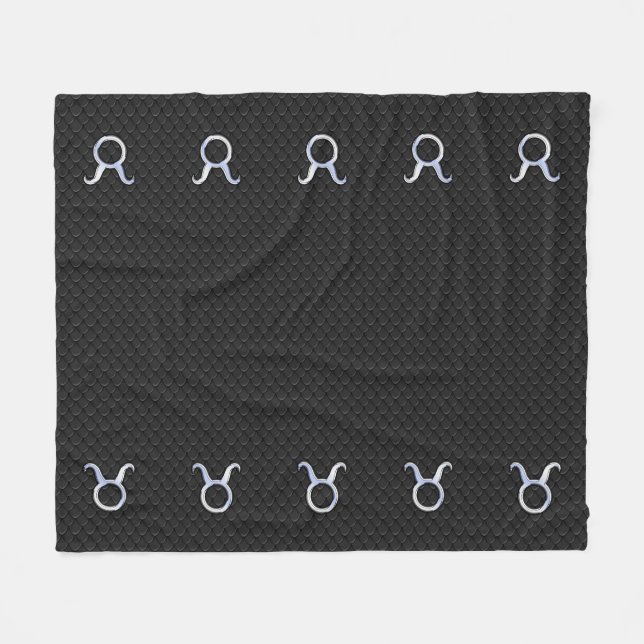 Manta Polar Rótulo cromado moderno como Taurus Zodiac (Frente (Horizontal))